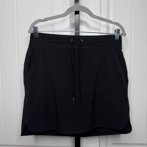 Athleta Women’s Black Workout Mini Skirt with Drawstring & Built in Shorts
